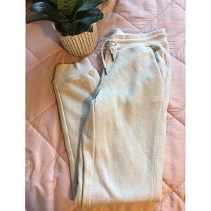 American Eagle Light-Cream Colored Sweatpants